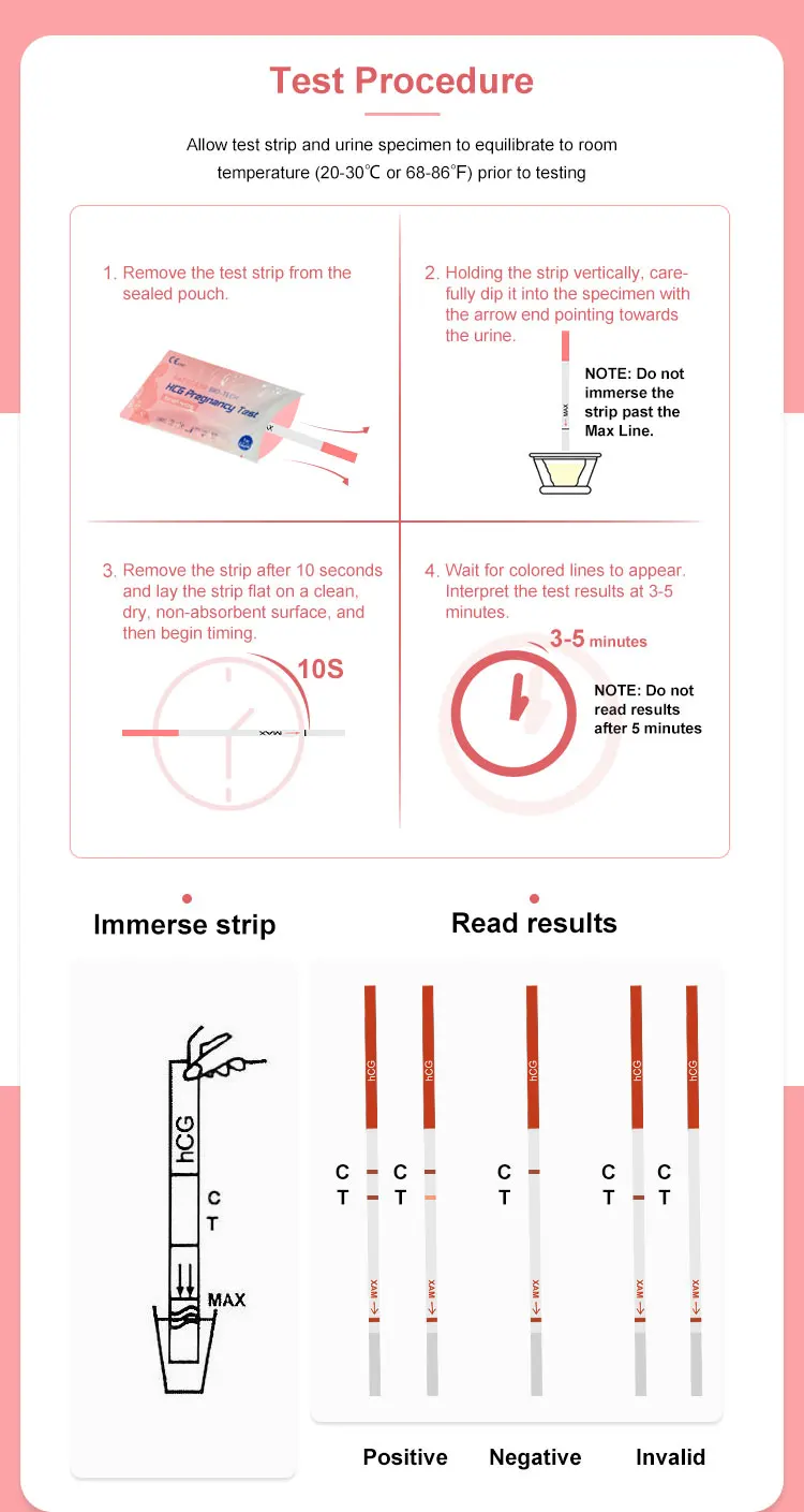One Step Hcg Pregnancy Urine Diagnostic Rapid Test Kit Strip Buy Hcg