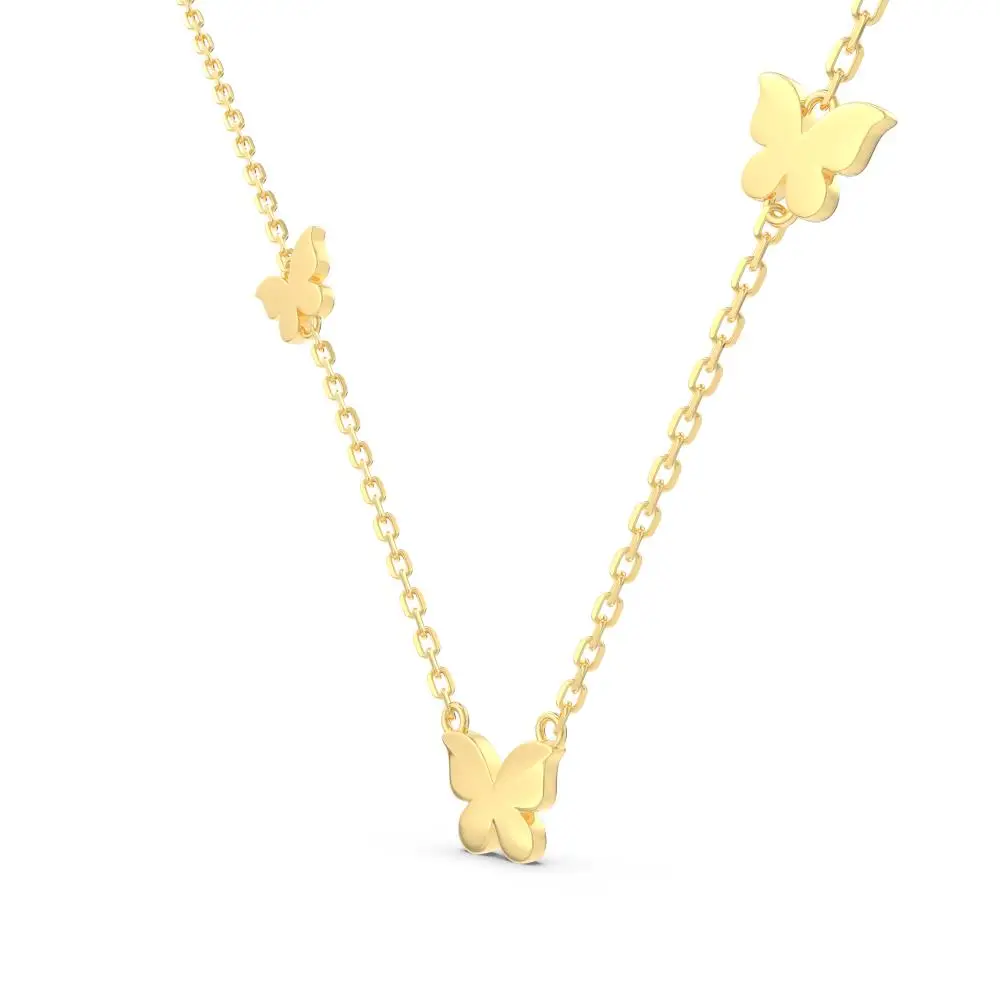 KAKODIY New Simple Elegant Boutique Jewelry Butterfly Pendant Necklace Women's 925 Sterling Silver Necklace detail 2