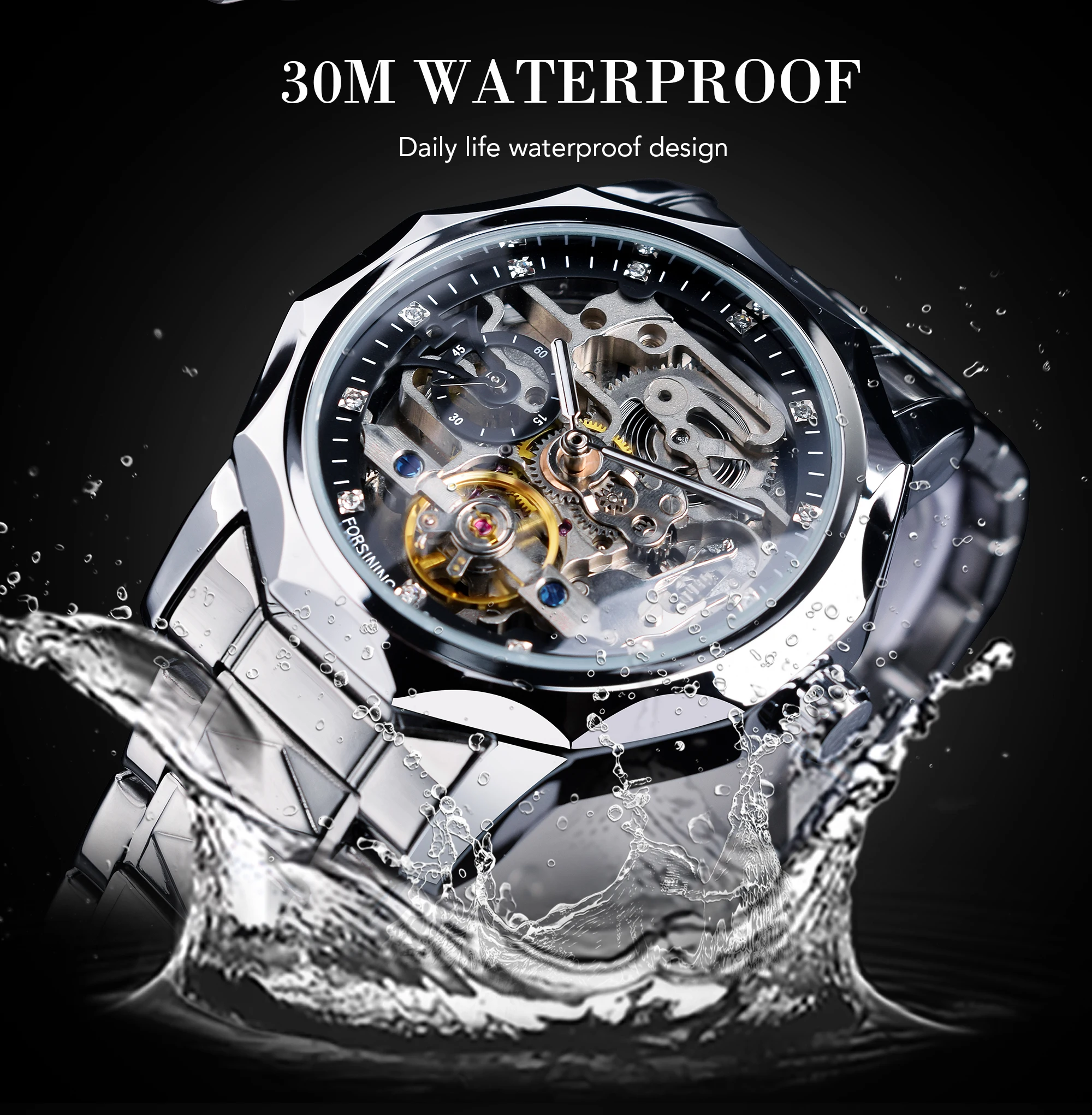 Forsining Automatic Watch Luxury Tourbillon Skeleton