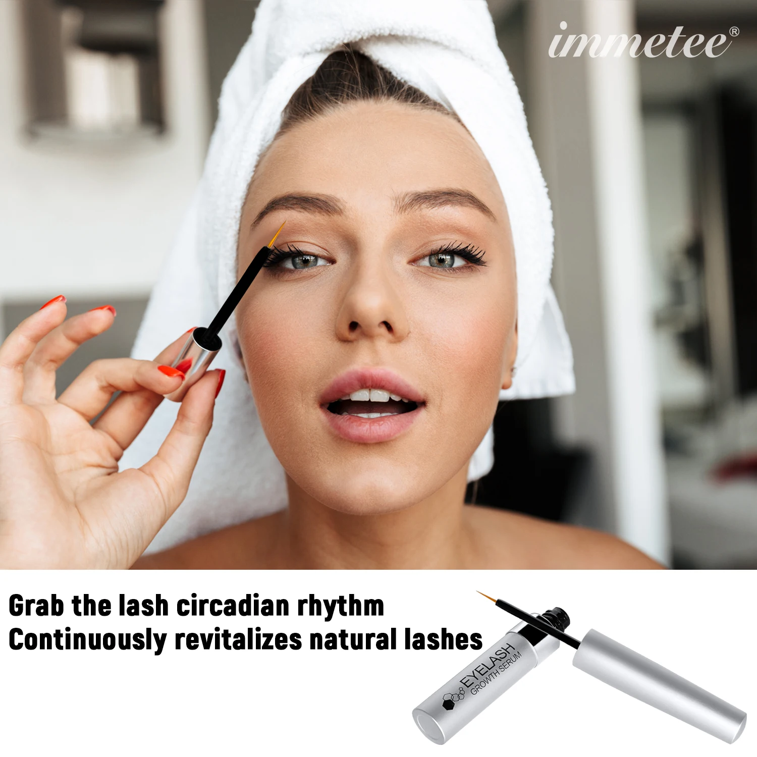 Immetee Eyelashes Serum Growing 100 Organic Private Label Eyelash