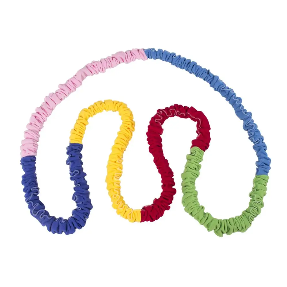 Colorful Cloth Sleeve Stretch Rope Elastic Fitness Resistance Bands Exercise Band Game Toys