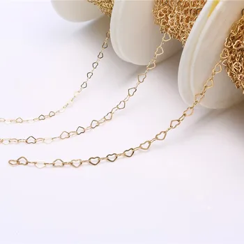 Fashion Sterling Silver Heart Bulk Chains For Jewelry Making Waterpoof ...