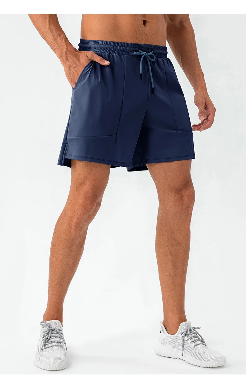 Pantaloncini sportivi da palestra per uomo, personalizzati, ad asciugatura rapida, in nylon, spandex, allenamento per corsa, atletico, tasche ad anello per asciugamano Fiess424_voghion.com