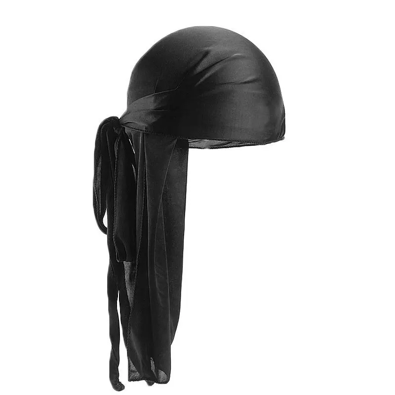 Атласный шелковый шарф Durag с принтом на заказ пиратский мужской головной убор повязка для волос бандана оптовая продажа дизайнерский durag
