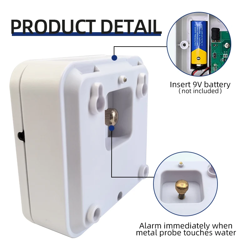 Wireless Water Leak Detector Alarm Alert Leaks Detection Sensitive Leak Alarm for Home Safety