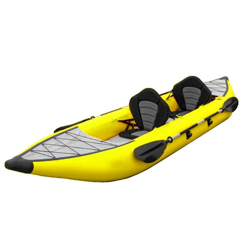 GeeTone Inflatable Drop Stitch PVC 1 2 Person Fishing Kayak Inflatable  Kayak PVC Drop Stitch Kayaks Fishing Boat