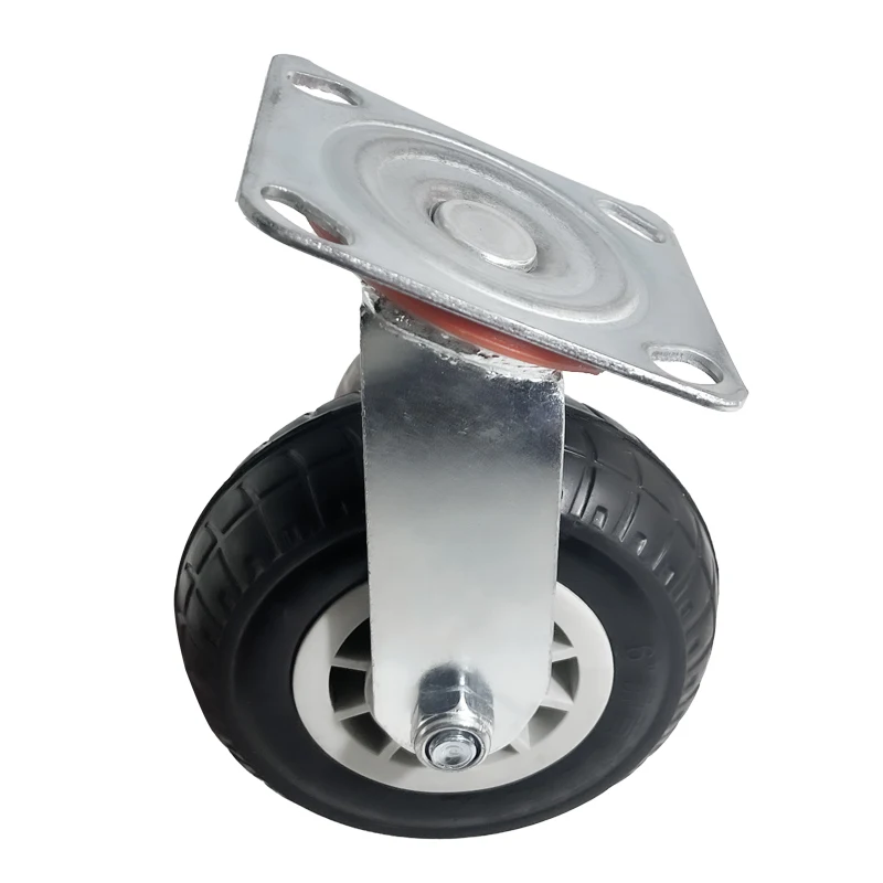 Factory Rubber Industrial Castor Black Heavy Duty Fixed Swivel Locking Caster Wheel