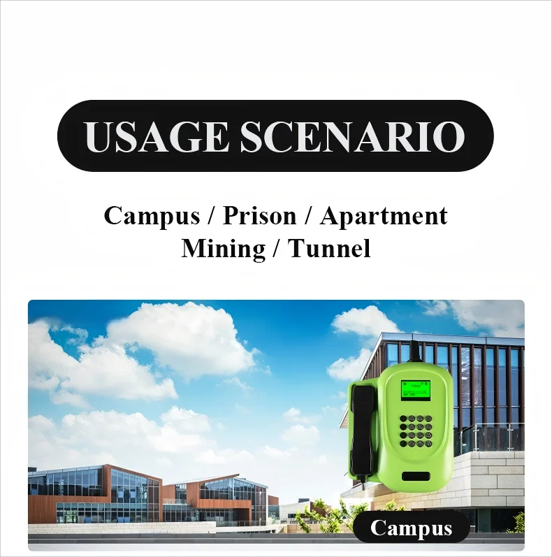 2G/3G/4G Swipe/Insert RFID Card Charging Telephone with SIM Card Smart Platform for School Prison Public Outdoor Payphone