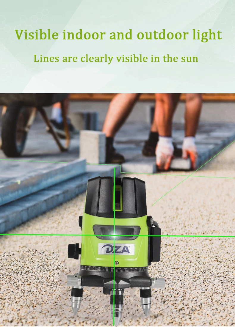 OEM  hot sale portable 5-line green touch button laser level