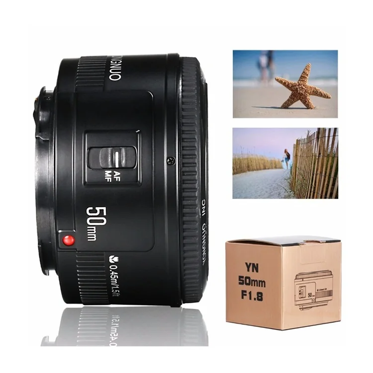 【中古】 YONGNUO YN50mm 50mm F1.8 大口径AFオートフォーカス固定フォーカスプライムレンズ Nikon D7200 D7100 D5600 D5300 D5200 D3200 D750 D810 Yongnuo Yn50mm F1.8 AF MF Lens for Nikon Camera - Prime Lens