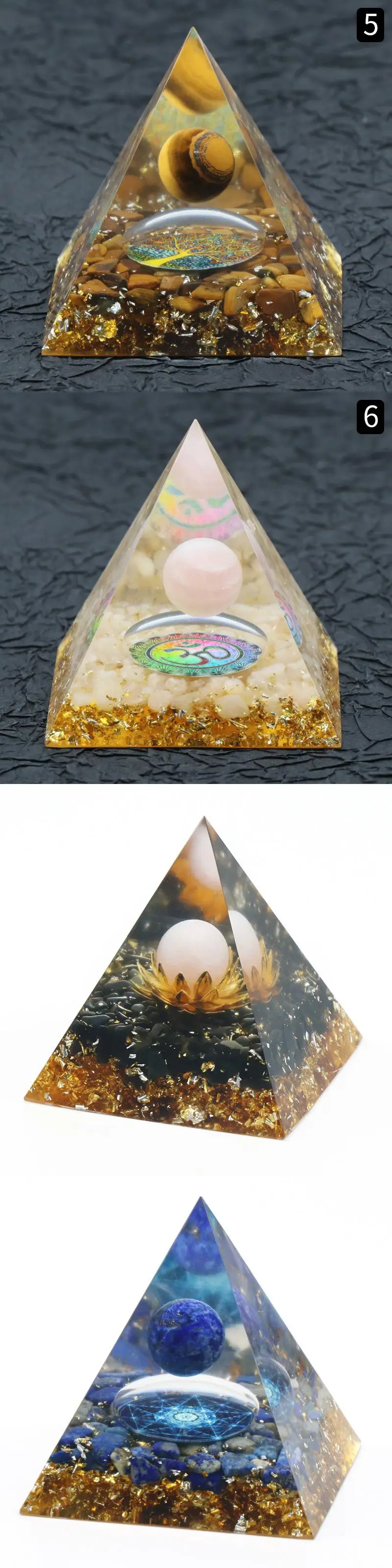 orgonite orgone pyramid natural selenite orgone pyramid with life symbol for emf protection and healing wholesale