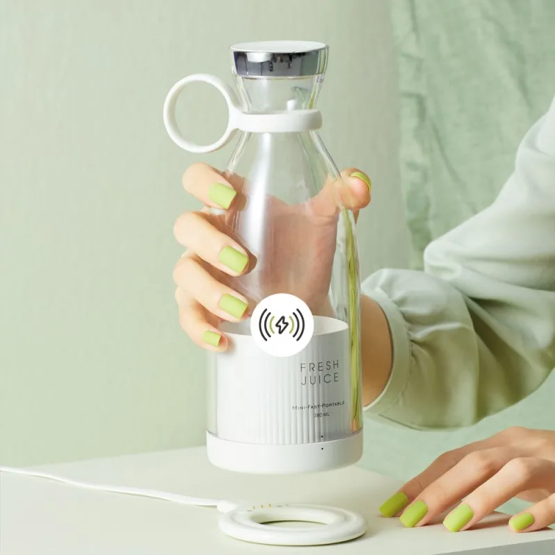 Portable 350ml Mini USB Rechargeable Blender Outdoor Use Juicer Mixer Grinder for Fresh Lemon & Strawberry Juice