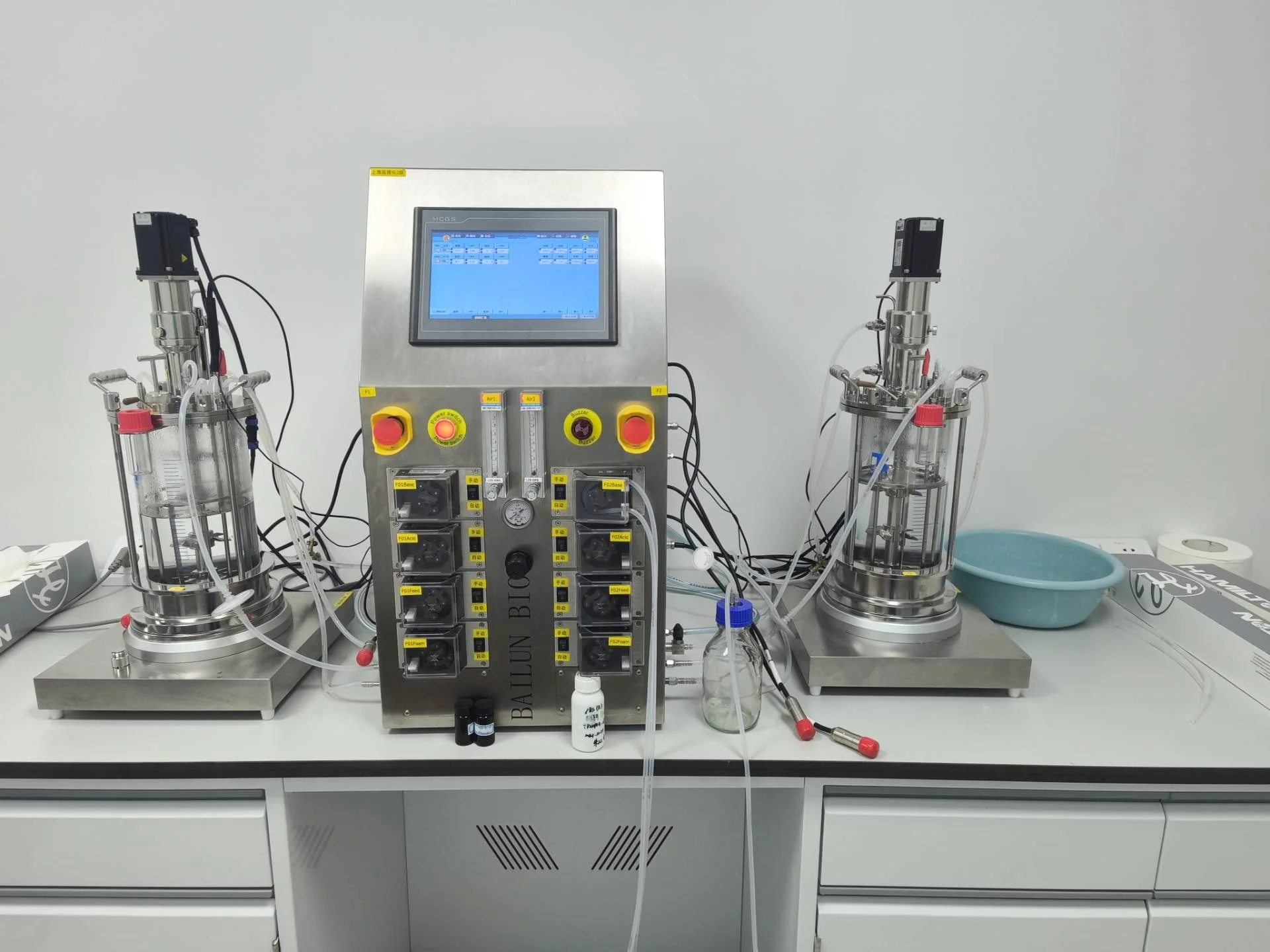 Laboratory Mixer Glass Bioreactor Mini Tank Glass Reactor Bioreactor ...
