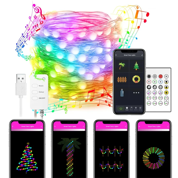 Tuya Smart WiFi LED Fairy String Light RGB Dancing with Music Sync