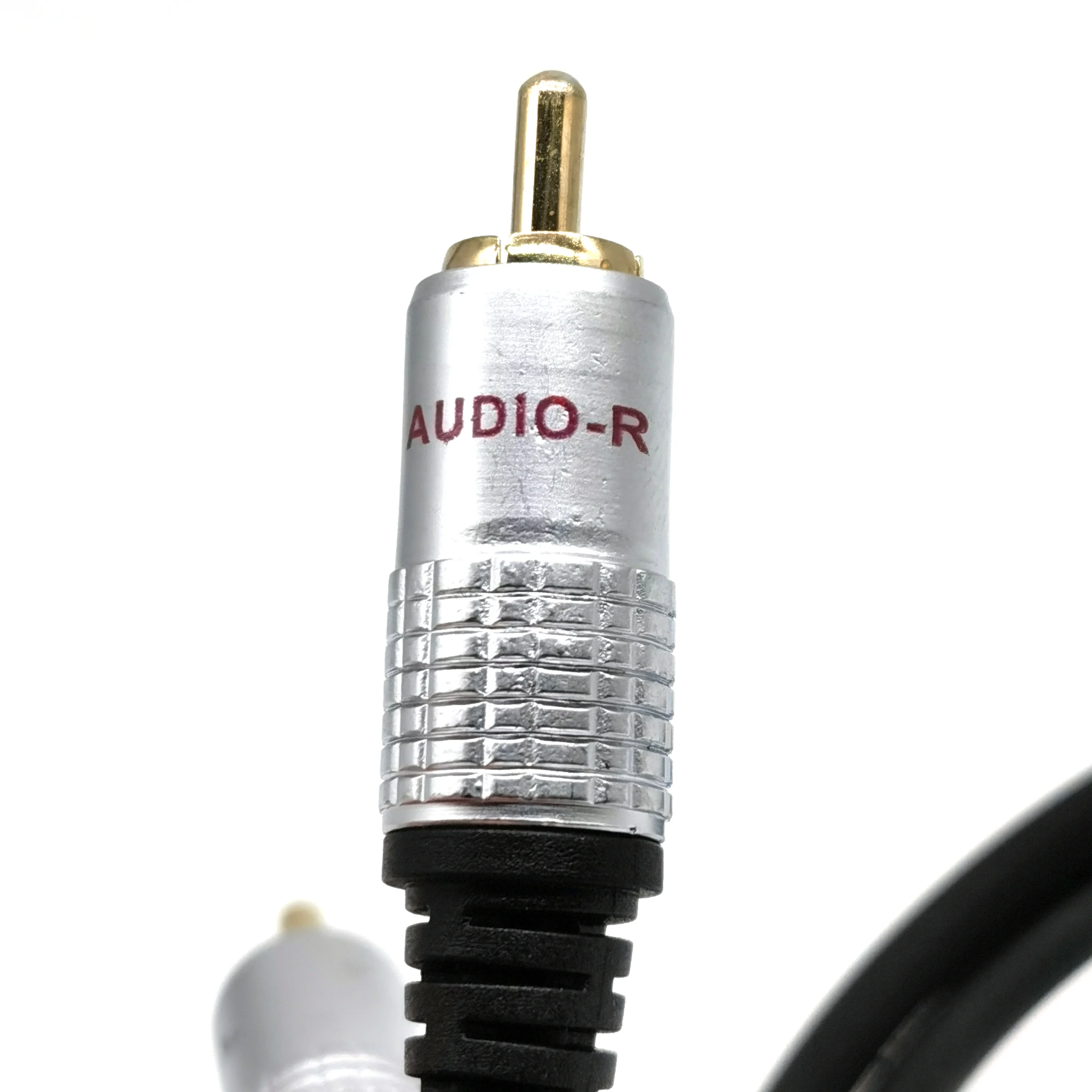 Позолоченный аудиокабель 2RCA папа-2 RCA папа 1