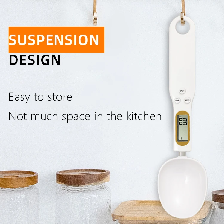 0.1g Spoon Weighing Scale, Baby Food Supplement Electronic Scale, 300g Food Weighing Balance