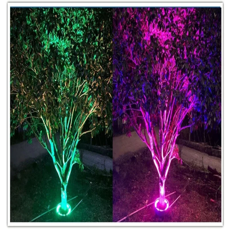 Hoop Tree Lamp Cedrus Maple Coconut Palm RGBW Led Landscape Lights Decor Hug Tree Lamps Palm Tree Ring Lights