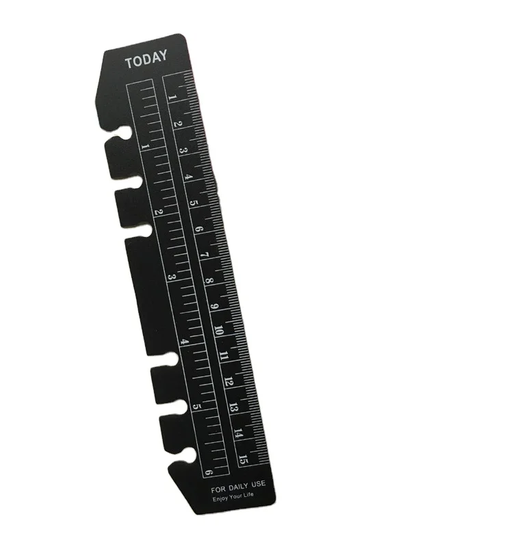 black clear plastic fashion ruler planner