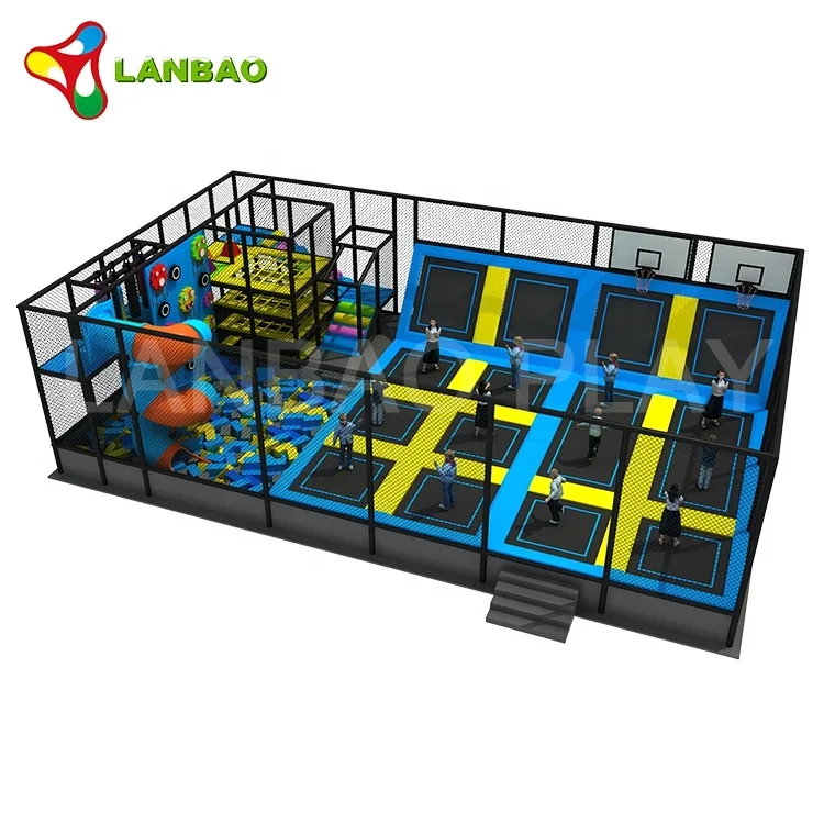 
 Океан тема гимнастика барабан крытый батут с защитной сеткой  