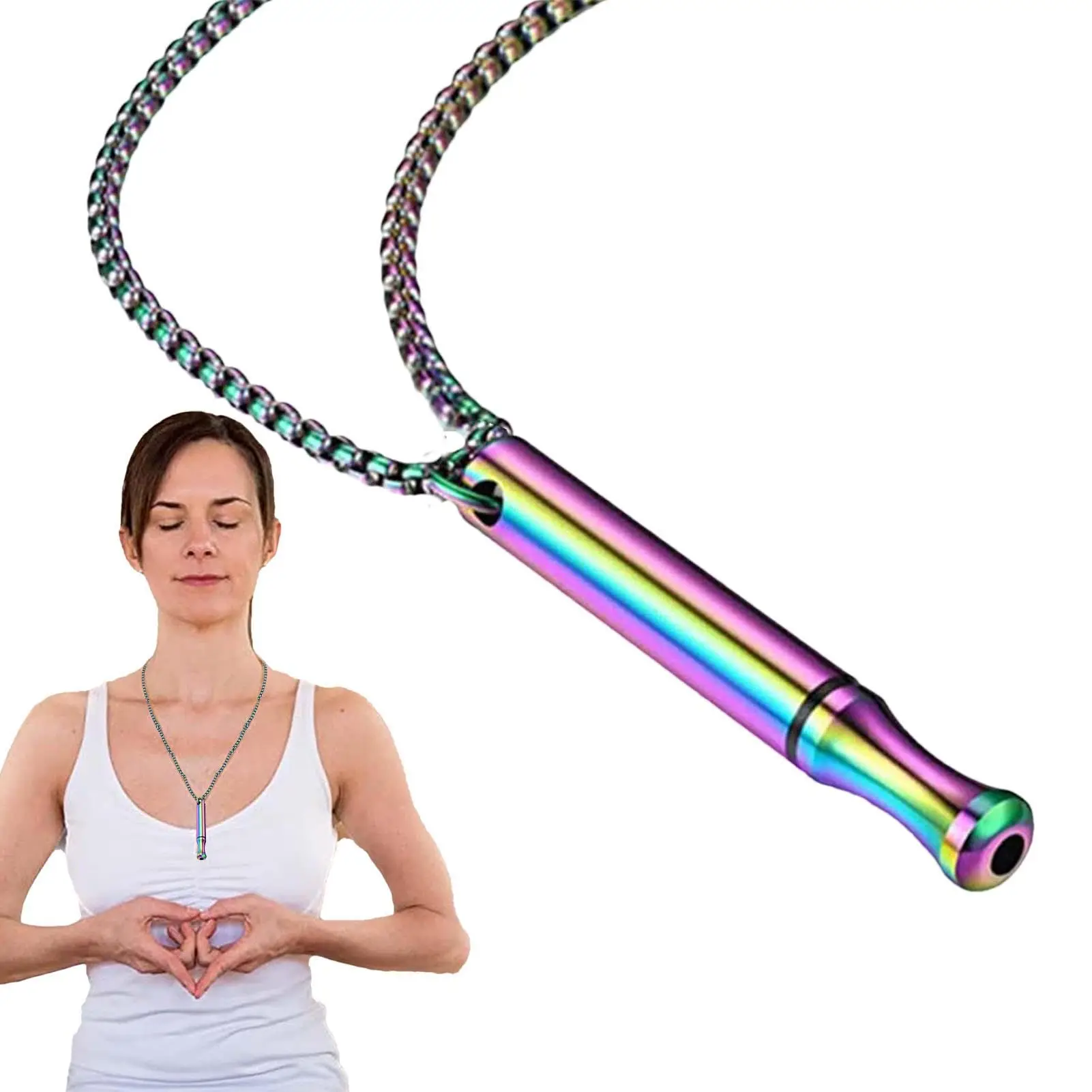elfbar elfa master akku Quit Vaping Necklace | Stainless Steel Breathing Necklace to Quit Vaping  Relaxing Stress Necklace Calm Stress for Breathing Exercise Meditation  Sleep Aid Gold | Buy Now with Express International Delivery main image 0