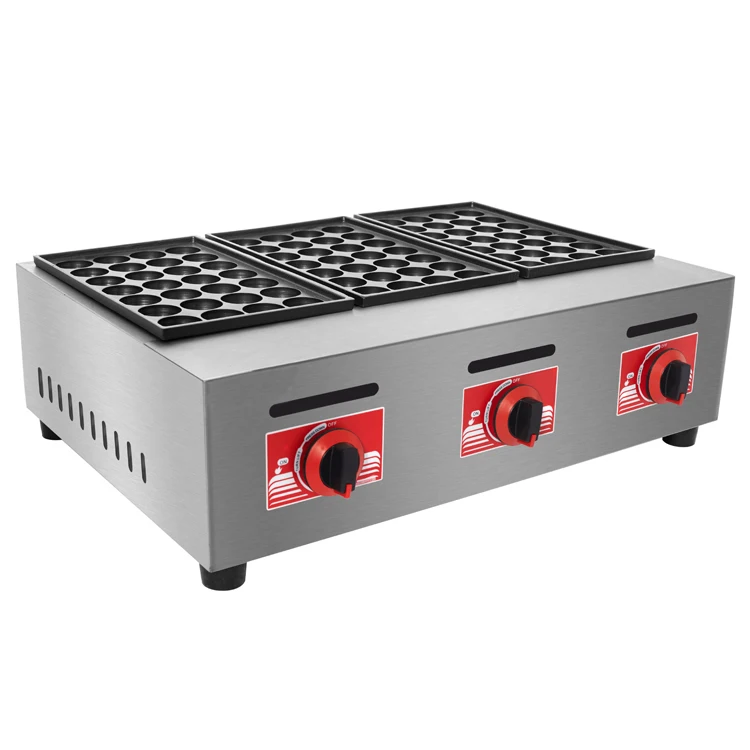 Commercial Street Snack Food Takoyaki Machine Gas Fishball Making Machine details