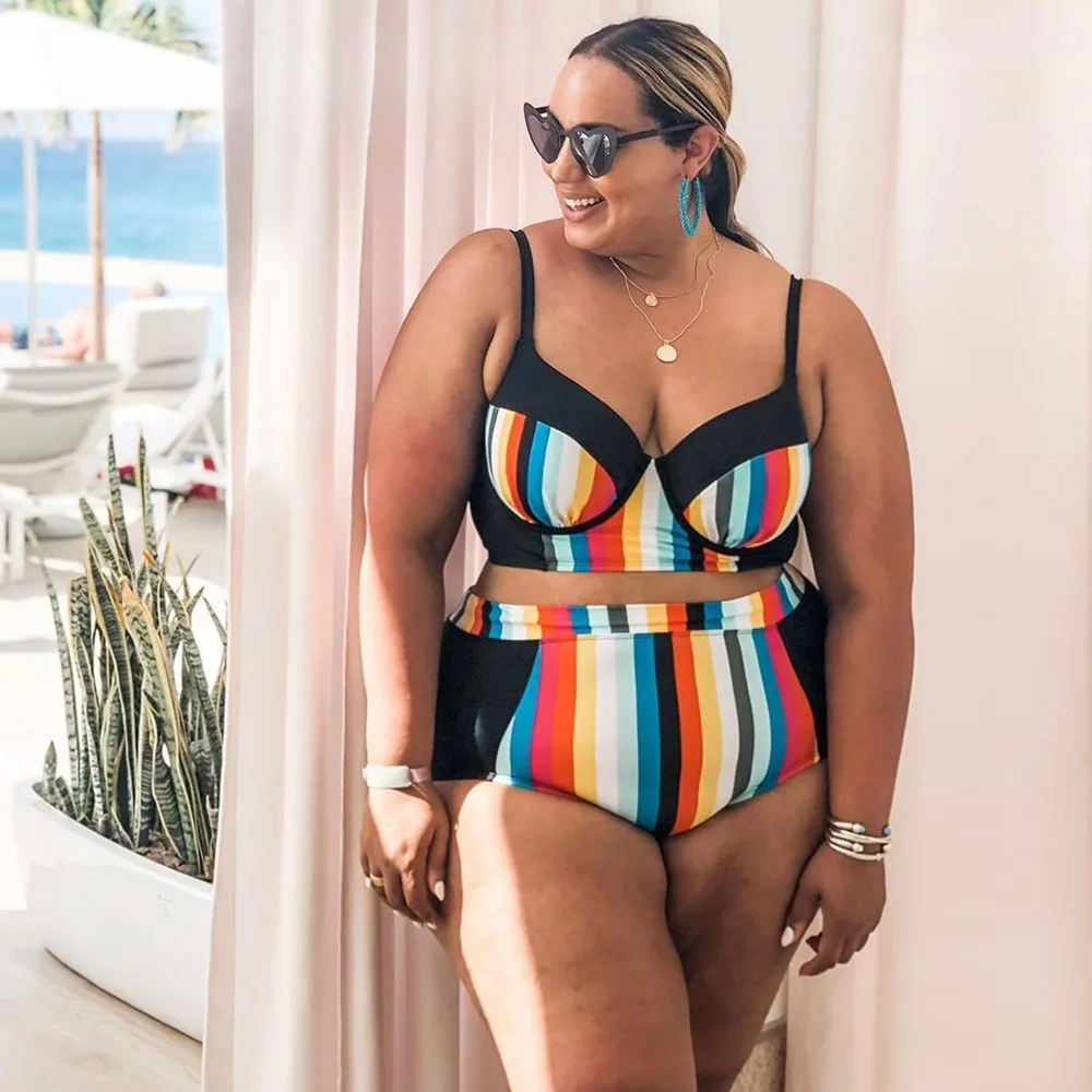 Brasileana Donna Perizoma Bikini Vita Alta Mare Push Up Generico XXL Positano