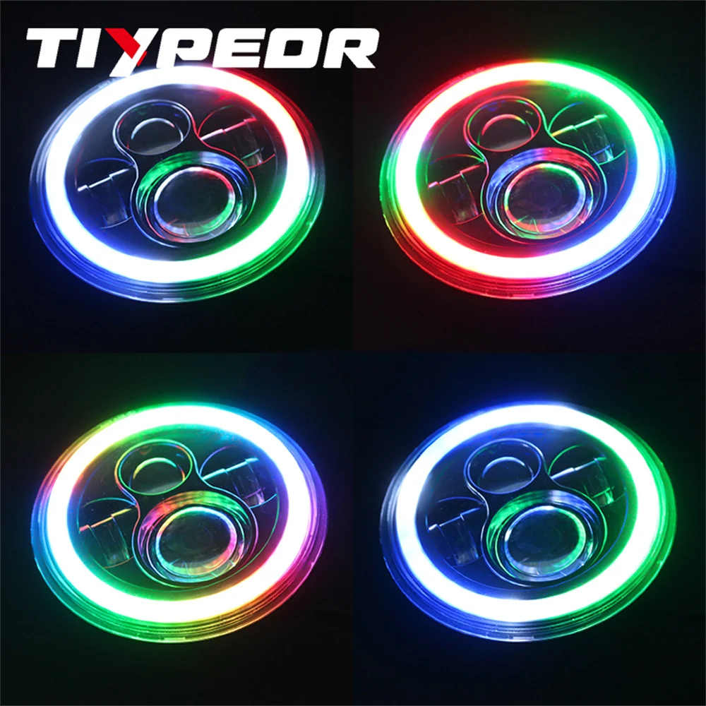product tiypeor super bright 7inch round universal motorcycle drl led headlight car auxiliary fog light-8