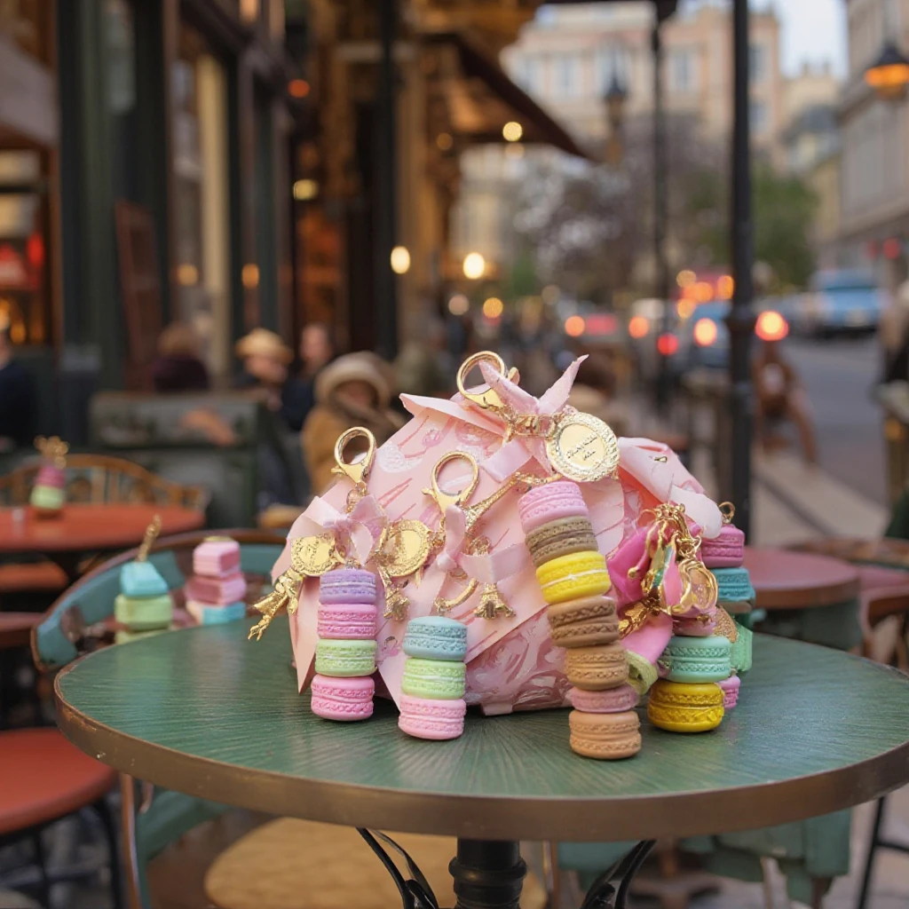 Portachiavi Torre Eiffel In Resina – 5 Colori Pastello Macaron – Ciondolo Adorabile Per Borsa E Auto (Rosa)
