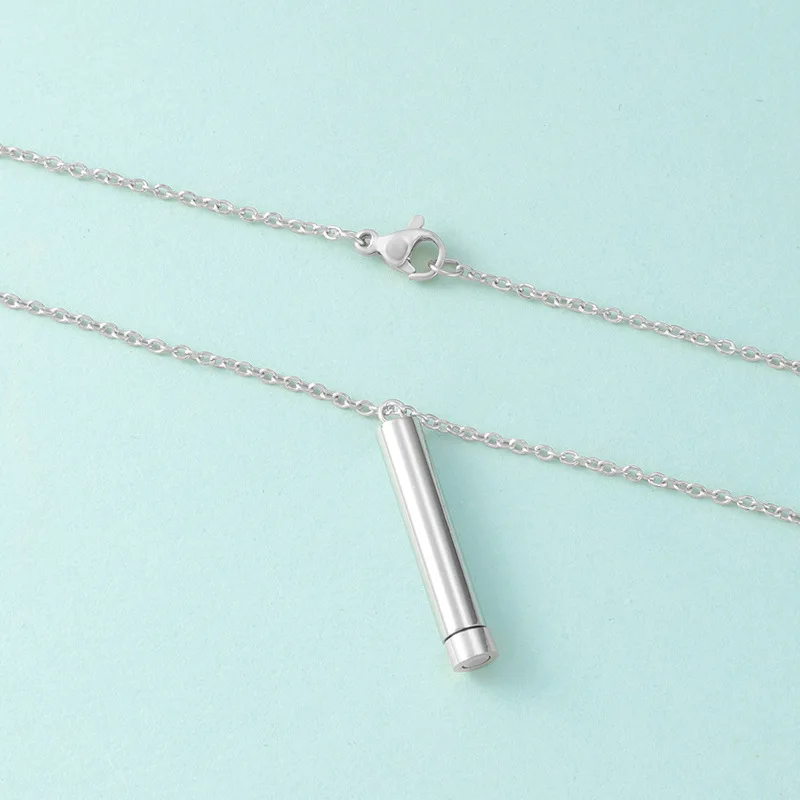 Stainless Steel Hidden Bar Necklace