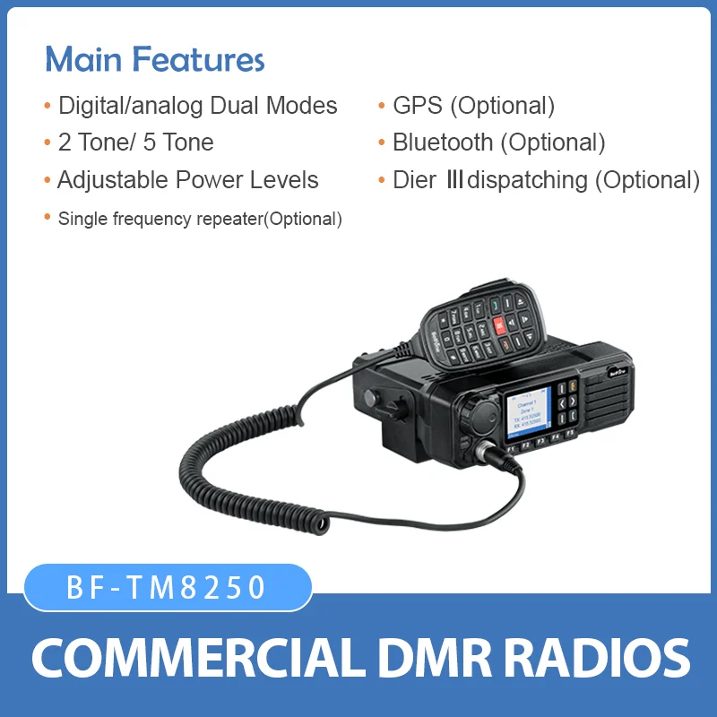 Belfone BF-TM8250 DMR Mobile Radio with GPS - 50W Power