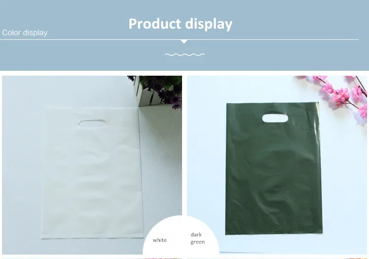 Custom Branded Plastic Shopping Bags Die Cut Plastic Bag Wholesale