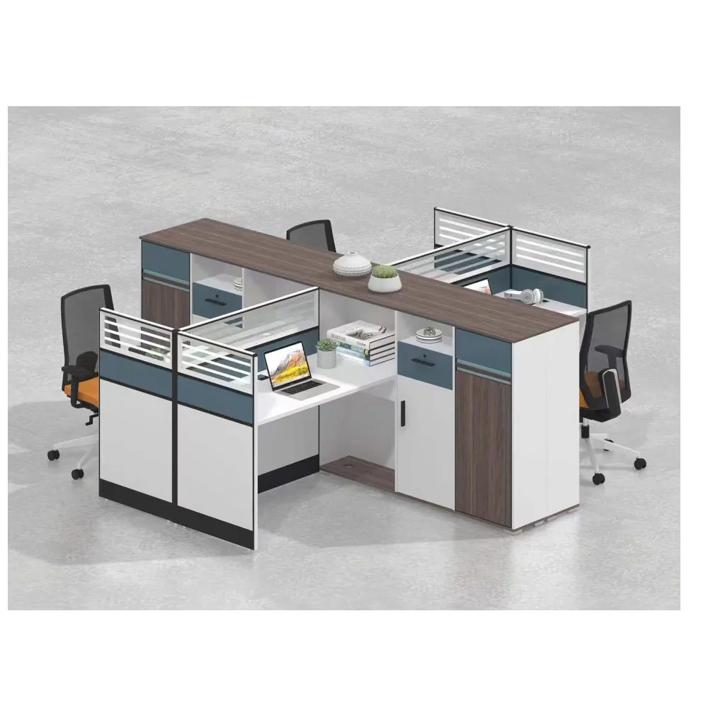  workstation modern escritorio de muebles de oficina white mobilier de bureau table office furniture desk 