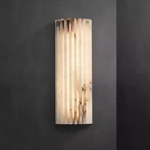 Zeal Lighting Alabaster Wall Sconce Spanish Marble Indoor Wall Lamp for Home Hotel Bedroom