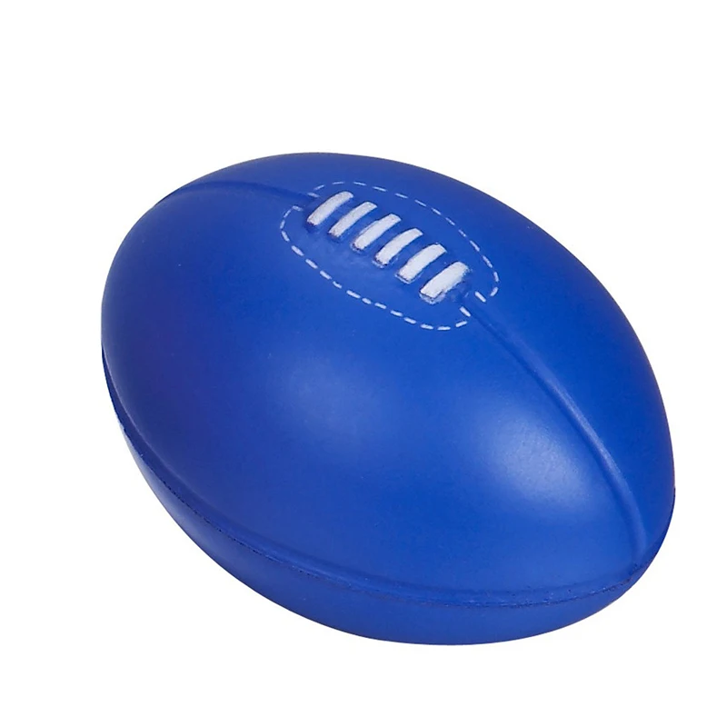 Different Size and Colors PU Anti Stress Rugby Ball  Foam Relief Rugby Stress Ball Toys
