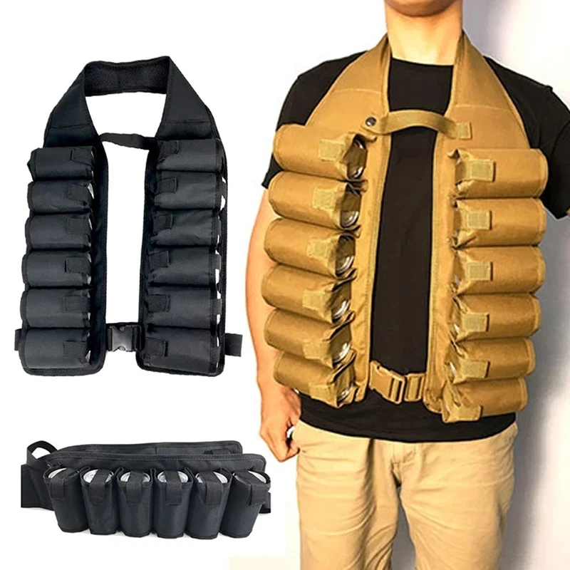 outdoor portable soda can belt vest