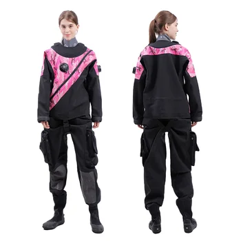 ドライスーツダイビングブーツ付きプロフロントジップ防水