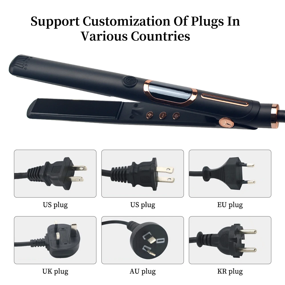 Professional Wide Floating Plate Hair Flat Iron 250c Ceramic Coating Hair Straightener 500f Lcd