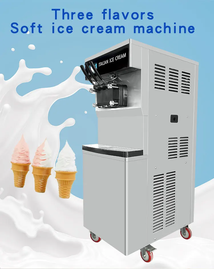 Stainless Steel Frozen Yogurt Machine Commercial Using Ice Machine