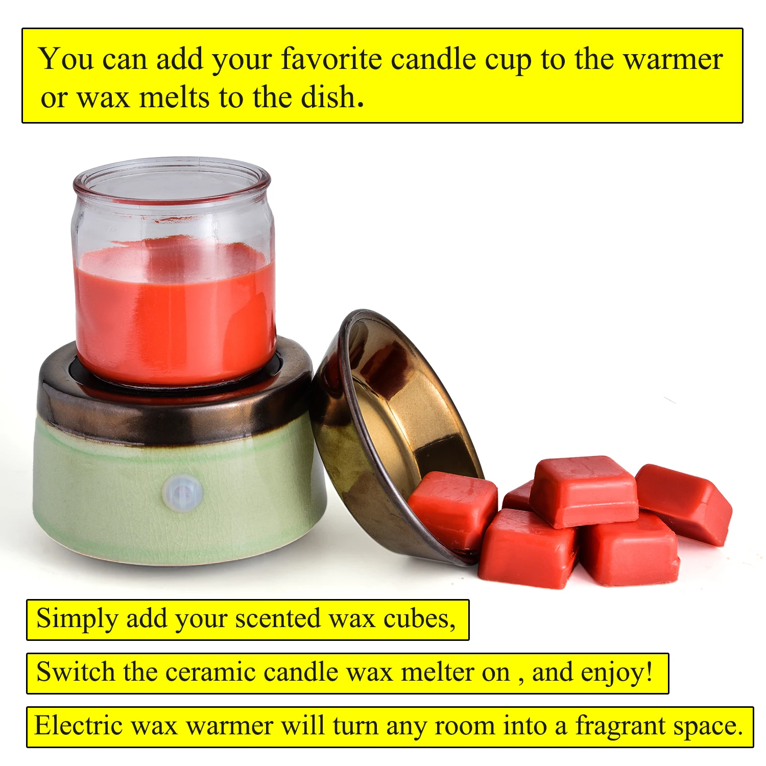 Candle Warmer Lamps Dimmable Candle Lamp With Wooden Base Wax Melt