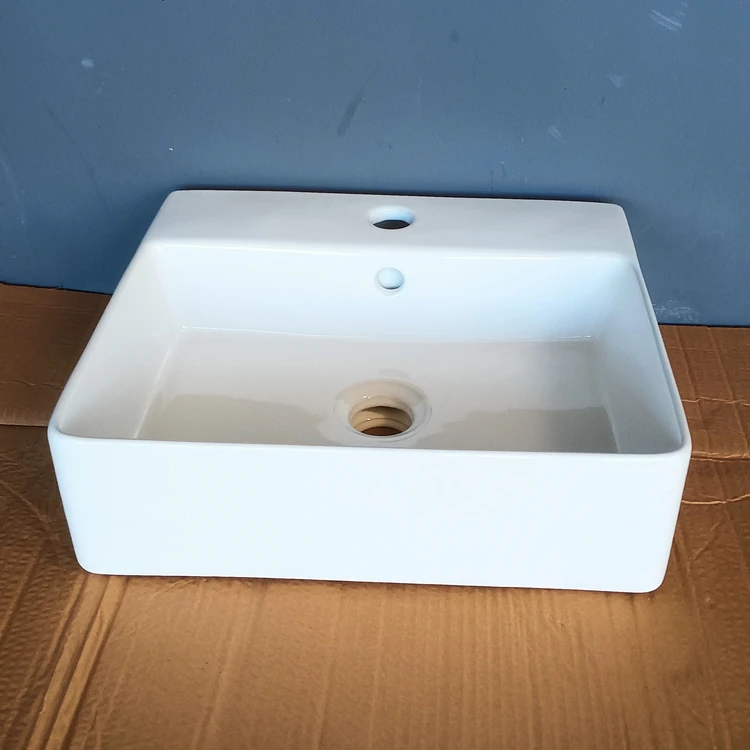 Sanitary Table Top Ceramic White Bathroom Sink Hand Wash Basin Price in China