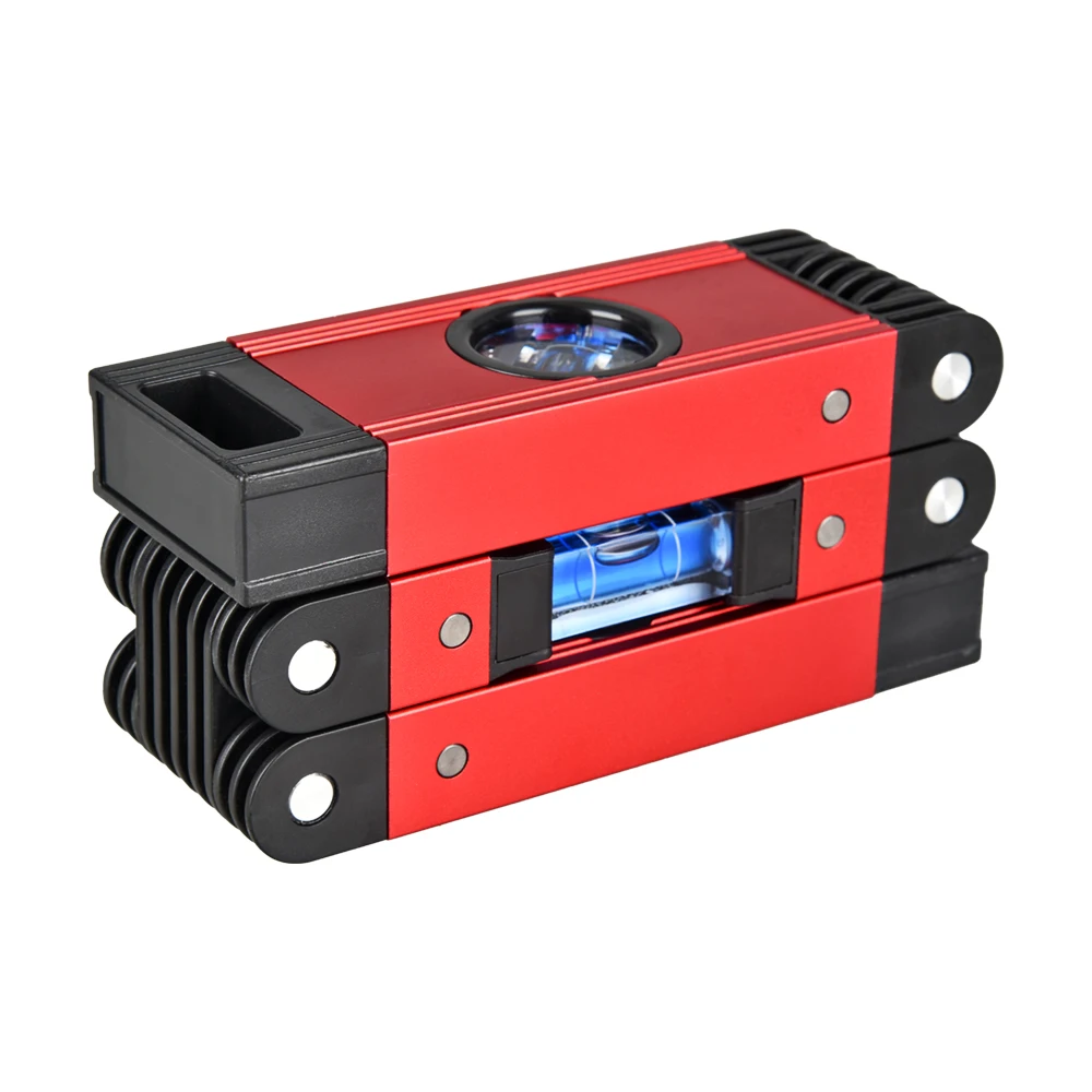 3 Sections Measuring Folding Magnetic Level with 4 Easy-Read Level ...