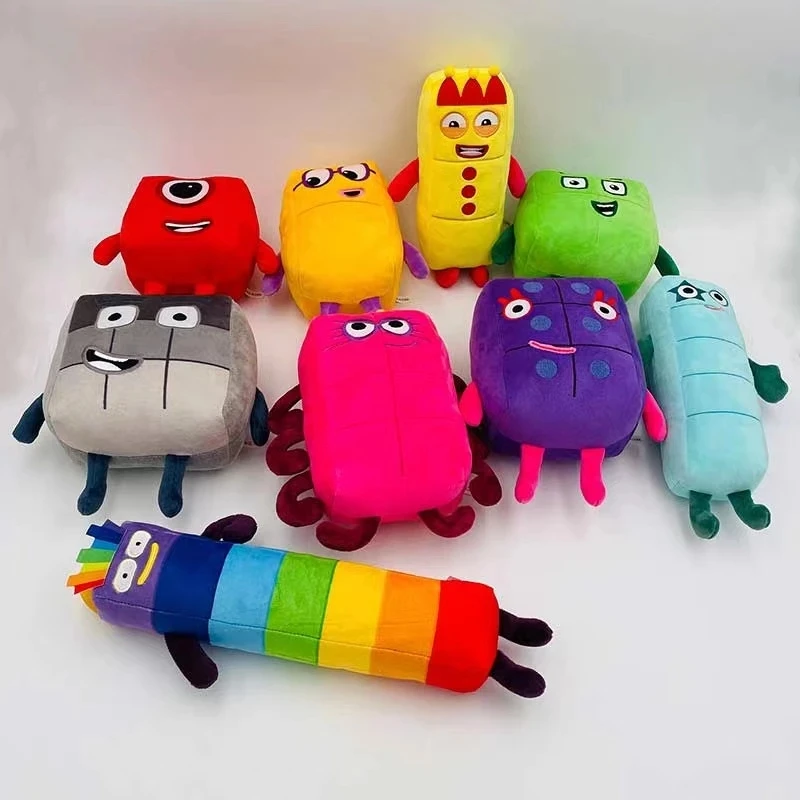 Set Of 10pcs Numberblocks Plush Toy Cartoon Stuffed Numbers Dolls Math ...