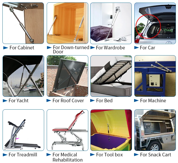 100kg Bed Lift Murphy Bed Gas Spring Mechanism Gas Spring Strut For