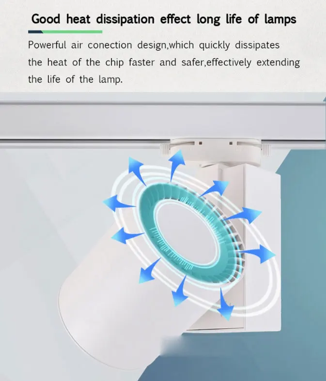 Two-wire four-wire COB track spotlight kit LED track light 30W 40W