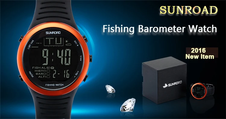 SUNROAD Fishing barometer watch Incorporate barometer