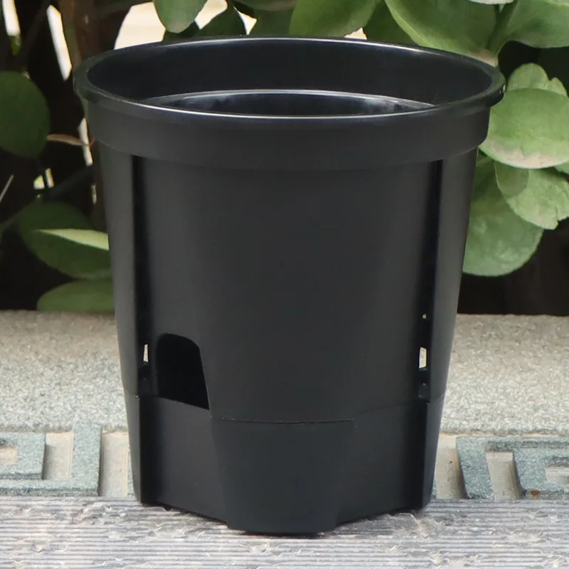 Durable 4.7 Inch Root Control White Clear Orchid Self Watering Pots for Plants Plastic Transparent Flower Pot