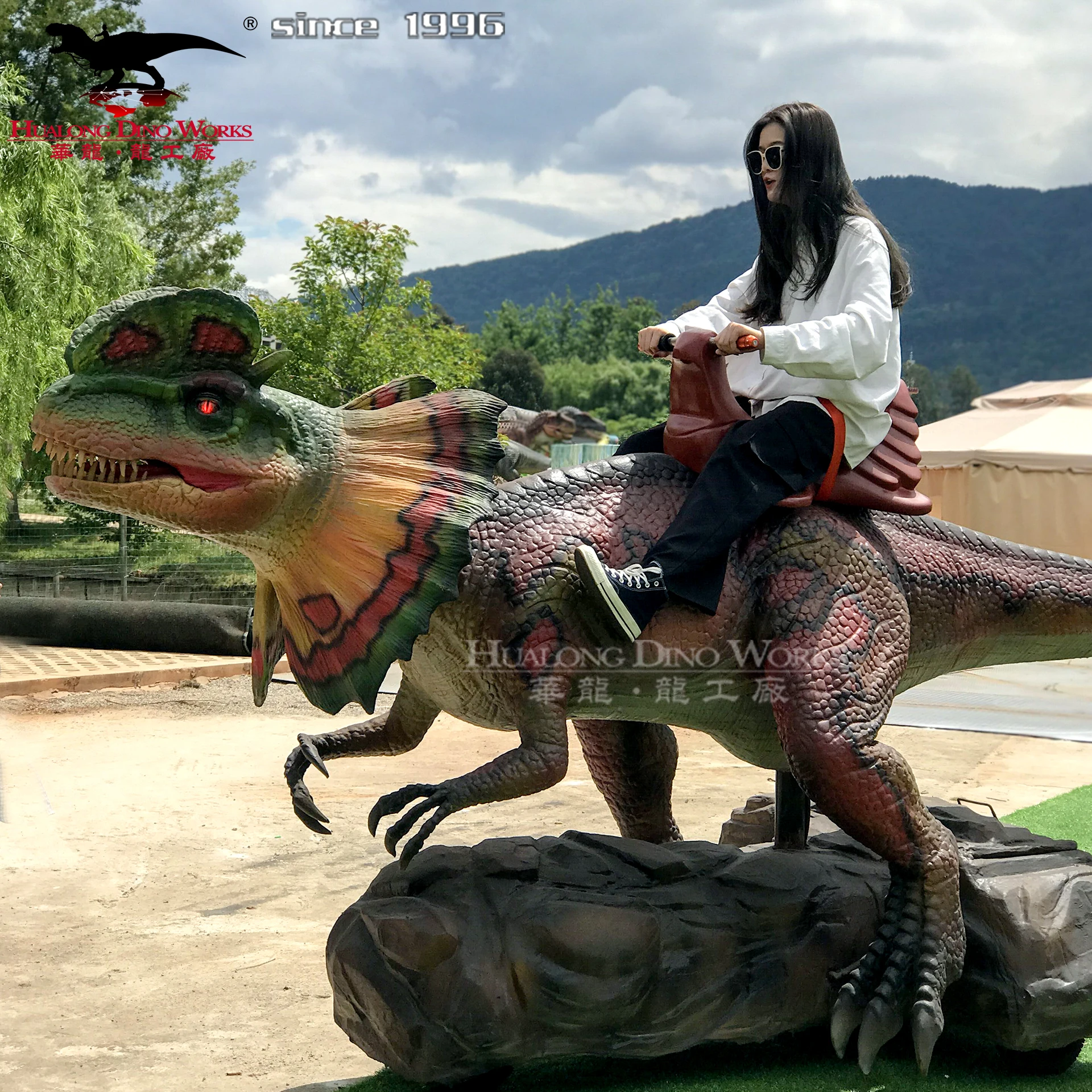 2023 Children Coin Operated Games Fair Rides and Playground Funny Equipment Mechanical Dinosaur Ride