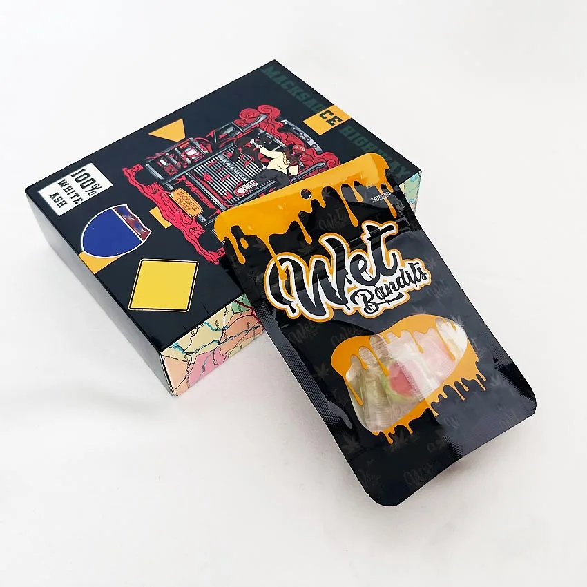 Wholesale 3.5g Mylar Bags Boxes Plastic Zipper Bag Cylindrical Box Packaging Holograph Box Packaging