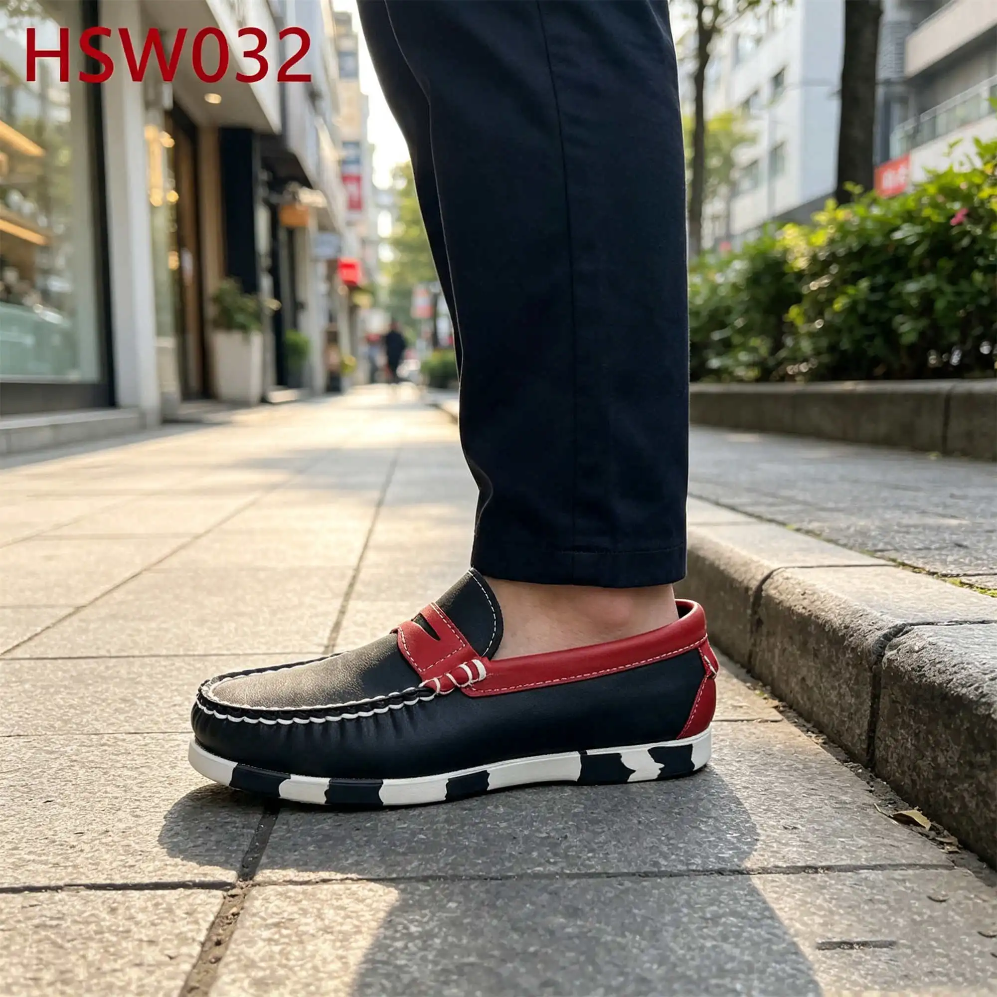 ZYF,Durable Colorful Rubber Outsole Kids&adult Hua Singh Boat Shoes Urban Wandering Mask Style Quick On/off Loafer Shoes HSW032