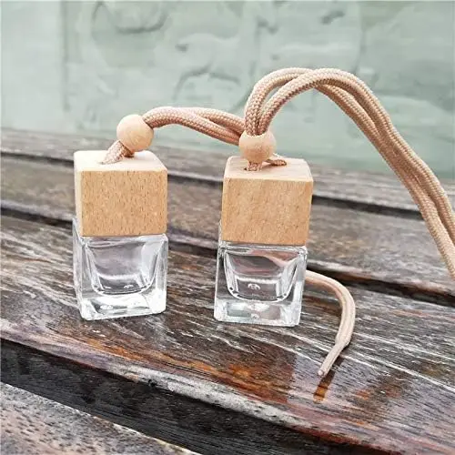 8ml Empty Square Shaped Diffuser Bottle Car Perfume Bottles Hanging Car Air Freshener for Car Diffuser Use